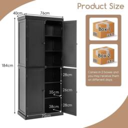 FORGEVIO Kitchen Buffet Sideboard Free-Standing Pantry Cabinet - thumbnail 2