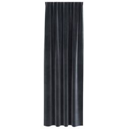 Berkfield Home Modern Blackout Curtains with Top Tape 2 pcs Dark Grey Velvet - thumbnail 4