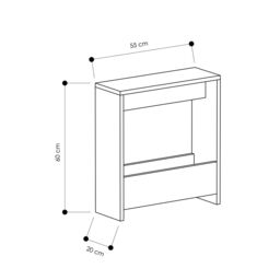 Decortie 'Simpi' Modern 2-Tier Side Table 60cm - Open Shelf End Table in Gold - Size: 1 Pack - thumbnail 5
