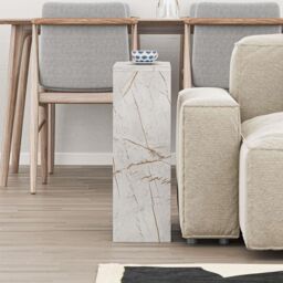 Decortie 'Simpi' Modern 2-Tier Side Table 60cm - Open Shelf End Table in Gold - Size: 1 Pack - thumbnail 4