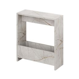 Decortie 'Simpi' Modern 2-Tier Side Table 60cm - Open Shelf End Table in Gold - Size: 1 Pack - thumbnail 2