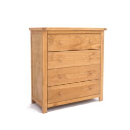 Cabinet Bits Lugo 4 Drawer Chest of Drawers Wood Knob in Light Brown - thumbnail 2