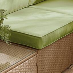 FurnitureboxUK Orlando 10 Seat Modular Outdoor Garden Rattan Sofa in Green - thumbnail 7