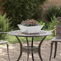 Berkfield Home Modern Garden Bowl Planters 5 pcs 40x40x15 cm Stainless Steel in Silver - Size: 40 x 40 x 15 cm - thumbnail 2