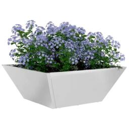 Berkfield Home Modern Garden Bowl Planters 5 pcs 40x40x15 cm Stainless Steel in Silver - Size: 40 x 40 x 15 cm - thumbnail 1