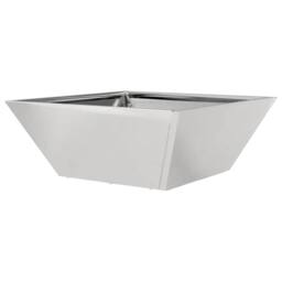 Berkfield Home Modern Garden Bowl Planters 5 pcs 40x40x15 cm Stainless Steel in Silver - Size: 40 x 40 x 15 cm - thumbnail 8