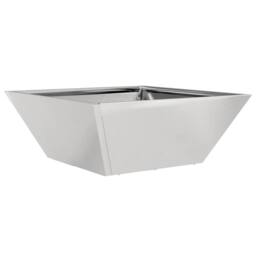 Berkfield Home Modern Garden Bowl Planters 5 pcs 40x40x15 cm Stainless Steel in Silver - Size: 40 x 40 x 15 cm - thumbnail 5