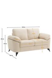 More4Homes Malmo 2 Seater Sofa Modern Scandi Style Fabric Living Room Sofa in Beige - thumbnail 9
