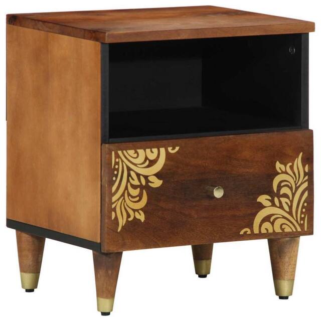 Berkfield Home Bedside Cabinets 2 pcs 40x33x46 cm Solid Wood Mango in Brown - Size: 40 x 33 x 46 cm - image 1
