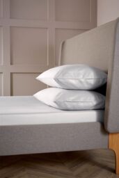 CHRISTY 400TC Luxury Cotton Sateen Plain Dye Full Sheet Bundle in Light Grey - Size: King - thumbnail 2