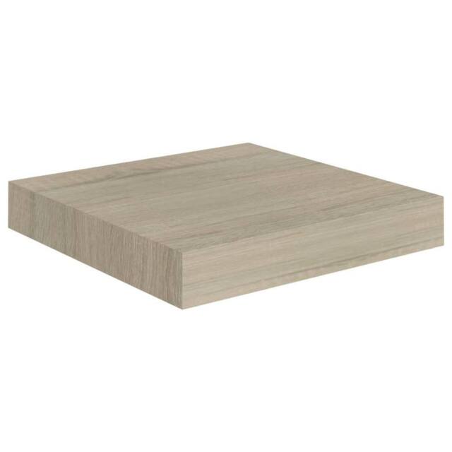 Berkfield Home Floating Wall Shelf Oak 23x23.5x3.8 cm MDF in Light Sand - image 1