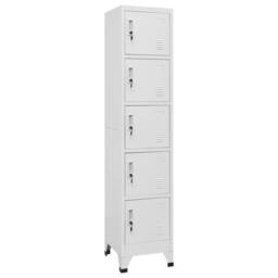 Berkfield Home Locker Cabinet Light Grey 38x40x180 cm Steel - Size: 38 x 40 x 180 cm - thumbnail 2