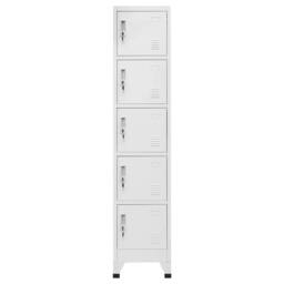 Berkfield Home Locker Cabinet Light Grey 38x40x180 cm Steel - Size: 38 x 40 x 180 cm - thumbnail 3