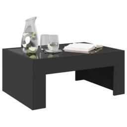 Berkfield Home Coffee Table with Infinity LED Black 70x50x30 cm - Size: 70 x 50 x 30 cm - thumbnail 5