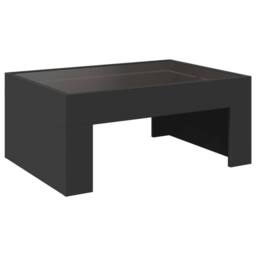 Berkfield Home Coffee Table with Infinity LED Black 70x50x30 cm - Size: 70 x 50 x 30 cm - thumbnail 8