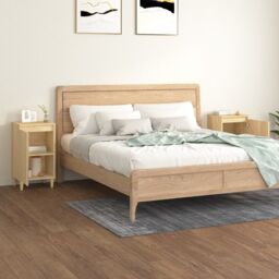 Berkfield Home Bedside Cabinets 2 pcs Sonoma Oak 40x35x70 cm Engineered Wood in Brown - Size: 40 x 35 x 70 cm - thumbnail 3