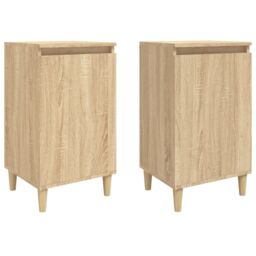 Berkfield Home Bedside Cabinets 2 pcs Sonoma Oak 40x35x70 cm Engineered Wood in Brown - Size: 40 x 35 x 70 cm - thumbnail 2