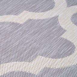 THE RUGS Outdoor Indoor Grey Ivory Geometric Trellis Rug Weather Resistant - Size: 120 cm x 170 cm - thumbnail 3