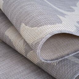 THE RUGS Outdoor Indoor Grey Ivory Geometric Trellis Rug Weather Resistant - Size: 120 cm x 170 cm - thumbnail 4