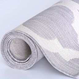 THE RUGS Outdoor Indoor Grey Ivory Geometric Trellis Rug Weather Resistant - Size: 120 cm x 170 cm - thumbnail 6