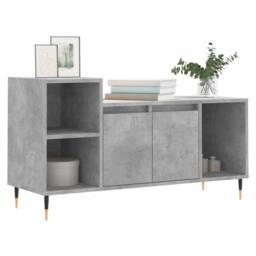 Berkfield Home TV Cabinet Concrete Grey 100x35x55 cm Engineered Wood - Size: 100 x 35 x 55 cm - thumbnail 3