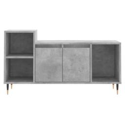 Berkfield Home TV Cabinet Concrete Grey 100x35x55 cm Engineered Wood - Size: 100 x 35 x 55 cm - thumbnail 5