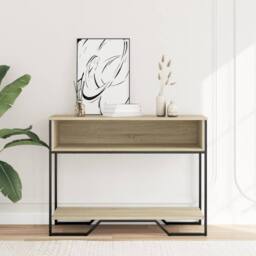 Berkfield Home Classic Console Table Sonoma Oak 100x35x74.5 cm Engineered Wood in Light Tan - thumbnail 1