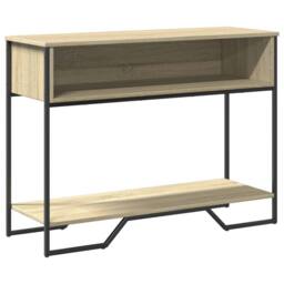 Berkfield Home Classic Console Table Sonoma Oak 100x35x74.5 cm Engineered Wood in Light Tan - thumbnail 3