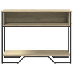 Berkfield Home Classic Console Table Sonoma Oak 100x35x74.5 cm Engineered Wood in Light Tan - thumbnail 4