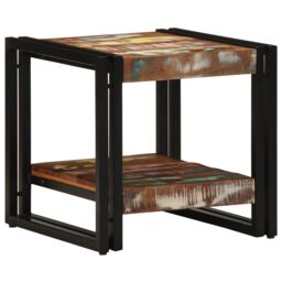 Berkfield Home Coffee Table Multicolour 40x50x38 cm Solid Wood Reclaimed - Size: 40 x 50 x 38 cm - thumbnail 2