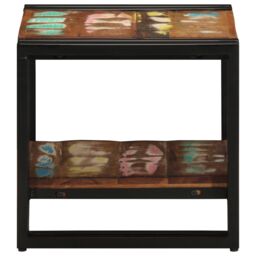 Berkfield Home Coffee Table Multicolour 40x50x38 cm Solid Wood Reclaimed - Size: 40 x 50 x 38 cm - thumbnail 5