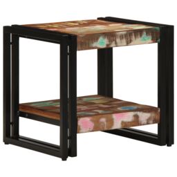 Berkfield Home Coffee Table Multicolour 40x50x38 cm Solid Wood Reclaimed - Size: 40 x 50 x 38 cm - thumbnail 3
