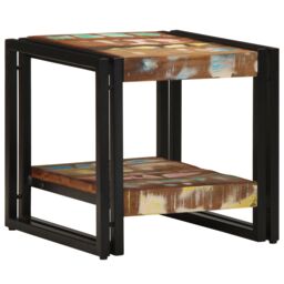 Berkfield Home Coffee Table Multicolour 40x50x38 cm Solid Wood Reclaimed - Size: 40 x 50 x 38 cm