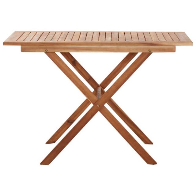 Berkfield Home Garden Table 110x67x74 cm Solid Acacia Wood in Brown - Size: 110 x 67 x 74 cm - image 1