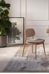 Kukoon Neutral Beige Distressed Abstract Living Area Rug - Size: 60 cm x 240 cm - thumbnail 2