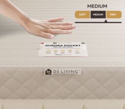 DS Living Sanctuary Medium Hybrid Pocket Gel Aurora Mattress in Grey - Size: Single - thumbnail 4