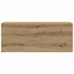 Berkfield Home Decorative Bathroom Wall Cabinet Artisan Oak 100x25x40 cm Enginee in Brown - Size: 100 x 25 x 40 cm - thumbnail 5