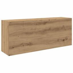 Berkfield Home Decorative Bathroom Wall Cabinet Artisan Oak 100x25x40 cm Enginee in Brown - Size: 100 x 25 x 40 cm - thumbnail 3