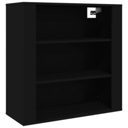 Berkfield Home Wall Cabinet Black 80x33x80 cm Engineered Wood - Size: 80 x 33 x 80 cm - thumbnail 2