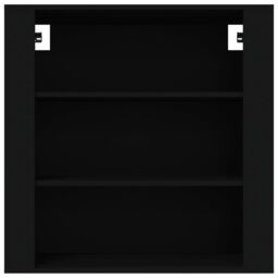 Berkfield Home Wall Cabinet Black 80x33x80 cm Engineered Wood - Size: 80 x 33 x 80 cm - thumbnail 3