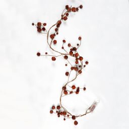 Shatchi 150cm Pre-Lit Hanging Garland Decorations Golden/Silver Bells with 20 Warm White LEDs Christmas Home Wall Door Jingle Xmas in Red