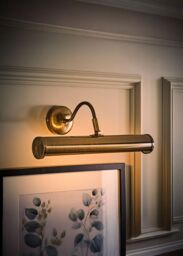 ValueLights Gemini Antique Brass Indoor Wall Picture Light in Gold - thumbnail 2