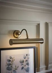 ValueLights Gemini Antique Brass Indoor Wall Picture Light in Gold