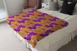 Benjamin Tate Design Geo Metalic Shapes Blanket in Natural - Size: 120 cm x 150 cm - thumbnail 3