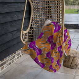 Benjamin Tate Design Geo Metalic Shapes Blanket in Natural - Size: 120 cm x 150 cm - thumbnail 4