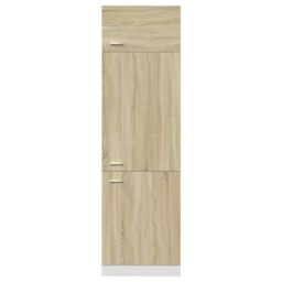 Berkfield Home Refrigerator Cabinet Lyon Sonoma Oak 60x57x207 cm Engineered Wood in Brown - Size: 60 x 57 x 207 cm - thumbnail 5