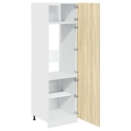 Berkfield Home Refrigerator Cabinet Lyon Sonoma Oak 60x57x207 cm Engineered Wood in Brown - Size: 60 x 57 x 207 cm - thumbnail 6