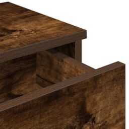 Berkfield Home Wall Shelf with Drawers Smoked Oak 60x25x15 cm Engineered Wood in Brown - Size: 60 x 25 x 15 cm - thumbnail 8
