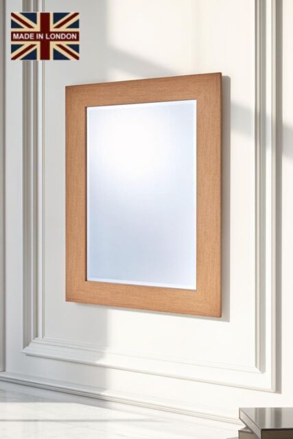 Yearn Mirrors Oak Effect Framed Wall Mirror 75.5x103.5cm in Natural - Size: 75.5x103.5 cm - image 1