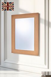 Yearn Mirrors Oak Effect Framed Wall Mirror 75.5x103.5cm in Natural - Size: 75.5x103.5 cm